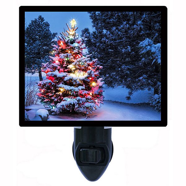 Snow Glow. Christmas Decorative Photo Night Light. Light Comes with an