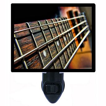 Strings. Bass Guitar Decorative Photo Night Light.