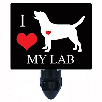 I Heart My Lab. Labrador Retriever Decorative Photo Night Light.