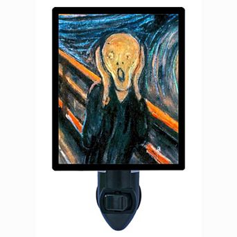 Decorative Photo Night Light. The Scream Closeup.