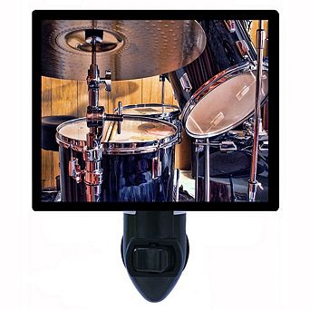 Drums. Music Themed Decorative Photo Night Light.