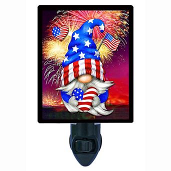 Gnome Decorative Photo Night Light. 4th Of July Gnome.