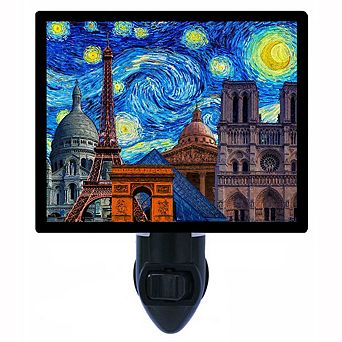 Paris Starry Night. Van Gogh Decorative Photo Night Light.