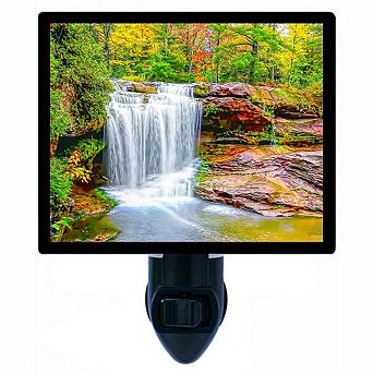 Hidden Waterfall. Decorative Photo Night Light.