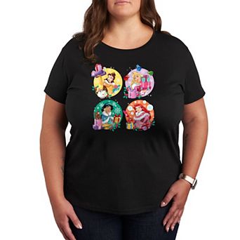 Disney Princess Plus Christmas Grid Graphic Tee