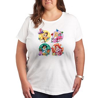 Disney Princess Plus Christmas Grid Graphic Tee