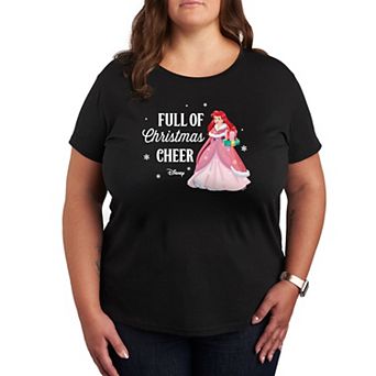 Disney Princess Ariel Plus Full Of Christmas Cheer Graphic Tee