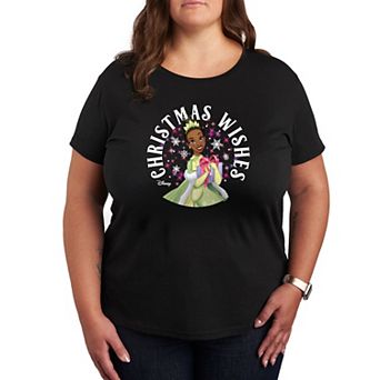 Disney Princess Tiana Plus Christmas Wishes Graphic Tee