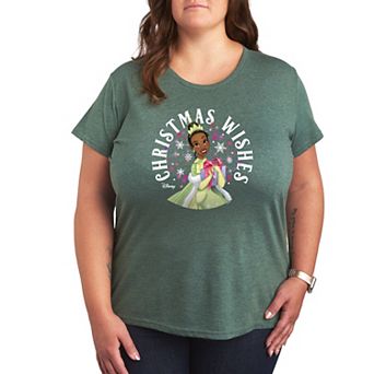 Disney Princess Tiana Plus Christmas Wishes Graphic Tee