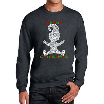 Christmas Elf - Men's Word Art Crewneck Sweatshirt