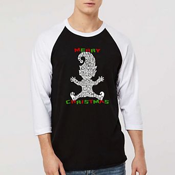Christmas Elf - Men's Raglan Baseball Word Art T-Shirt