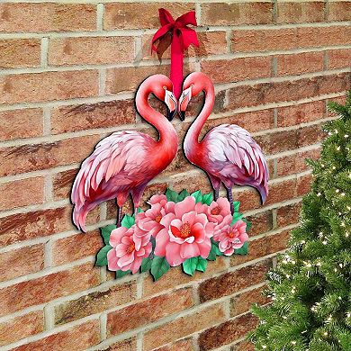 Flamingos Love Holiday Door Decor by G. Debrekht - Love Kids Family Decor