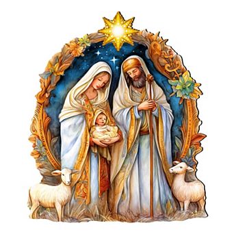 Nostalgic Nativity Scene Holiday 24-Inch Door Decor by DeBrekht Timeless Inspirational Memory Décor