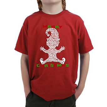 Christmas Elf - Boy's Word Art T-Shirt