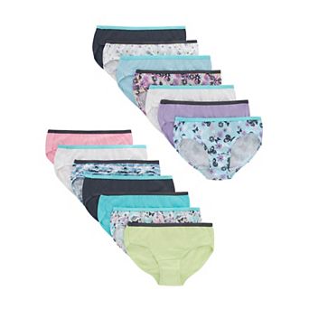 Girls Hanes® 12+2 Bonus Pack Ultimate Cotton Hipsters Underwear
