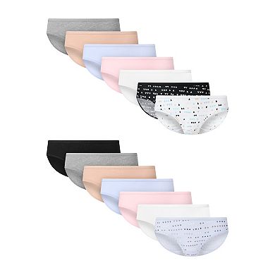 Girls Hanes® 12+2 Bonus Pack Ultimate Cotton Hipsters Underwear