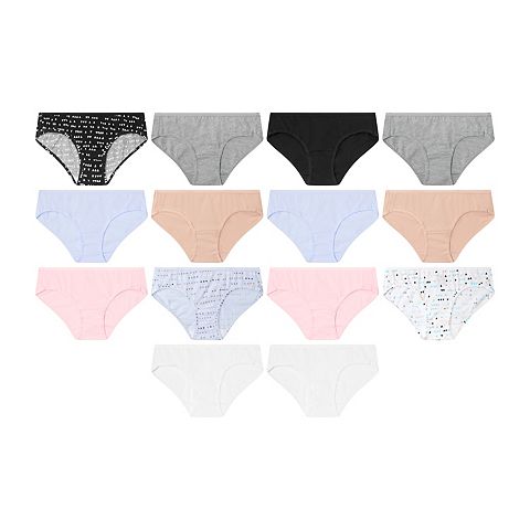 Детские хлопковые трусы Hanes Ultimate Cotton для девочек, набор 14 шт