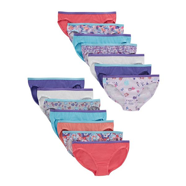 Girls 6-16 Hanes® 12-pack + 2 Bonus Pairs Cotton Bikini Panties