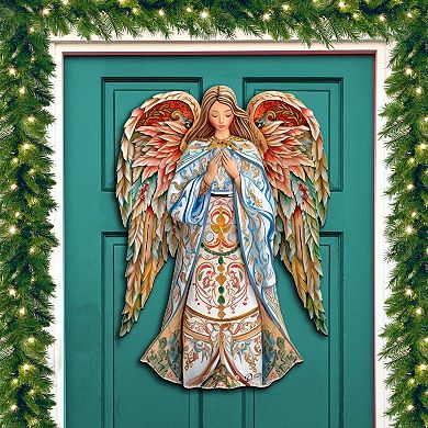 Elegant Angel of Hope Holiday Door Decor by G. Debrekht - Nativity Holiday Decor
