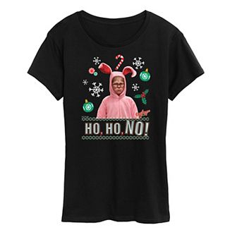 Women's A Christmas Story Pink Bunny Graphic Tee