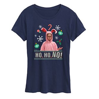 Women's A Christmas Story Pink Bunny Graphic Tee
