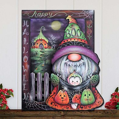 Boo Halloween Gnome Holiday Door Decor by J. Mills-Price - Halloween Decor