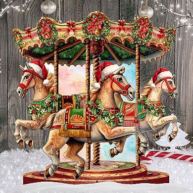 Christmas Carousel Outdoor Decor By G. Debrekht