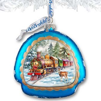 Polar Express Rainbow Glass Christmas Ornament by G. Debrekht - Christmas Decor - 756-018