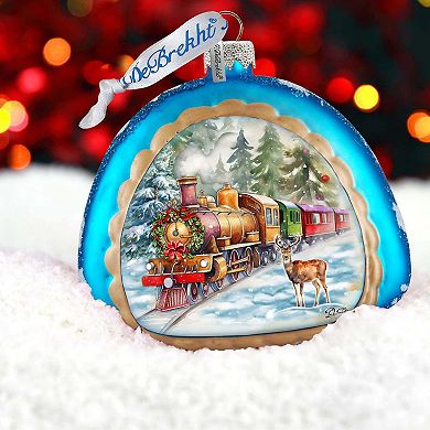 Polar Express Rainbow Glass Christmas Ornament by G. Debrekht - Christmas Decor - 756-018