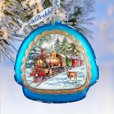 Polar Express Rainbow Glass Christmas Ornament by G. Debrekht - Christmas Decor - 756-018