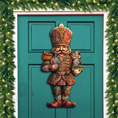 Charming Clara and Nutcracker Prince Holiday 24-Inch Door Decor by G. Debrekht - Christmas Decor