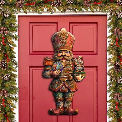 Charming Clara and Nutcracker Prince Holiday 24-Inch Door Decor by G. Debrekht - Christmas Decor