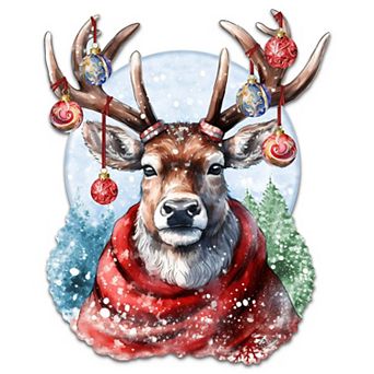 Christmas Mood Holiday 24-Inch Handcrafted Wooden Door Decor by G. DeBrekht - Christmas Decor