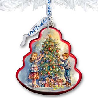 Love Among the Branches Tree Glass Christmas Ornament by G. Debrekht - Christmas Decor - 762-032