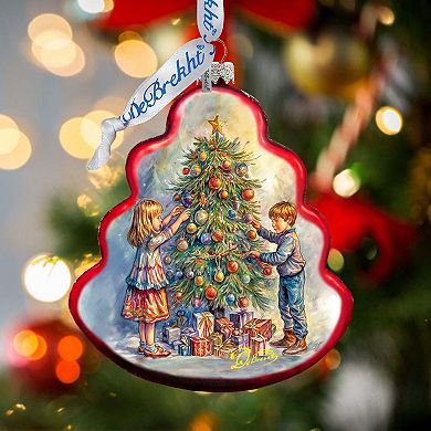 Love Among the Branches Tree Glass Christmas Ornament by G. Debrekht - Christmas Decor - 762-032
