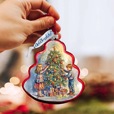 Love Among the Branches Tree Glass Christmas Ornament by G. Debrekht - Christmas Decor - 762-032