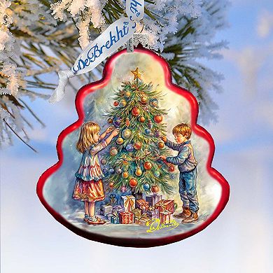 Love Among the Branches Tree Glass Christmas Ornament by G. Debrekht - Christmas Decor - 762-032