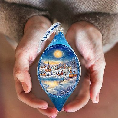 Magic Christmas Night Drop Glass Christmas Ornament by G. Debrekht - Christmas Decor - 757-048