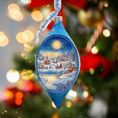 Magic Christmas Night Drop Glass Christmas Ornament by G. Debrekht - Christmas Decor - 757-048