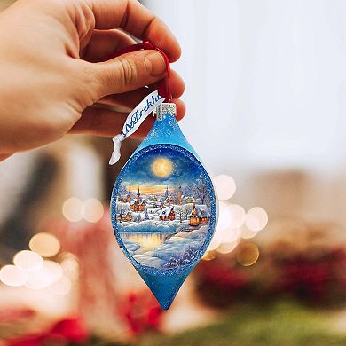 Magic Christmas Night Drop Glass Christmas Ornament by G. Debrekht - Christmas Decor - 757-048