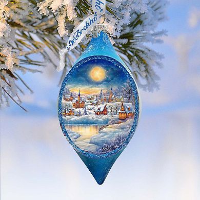 Magic Christmas Night Drop Glass Christmas Ornament by G. Debrekht - Christmas Decor - 757-048