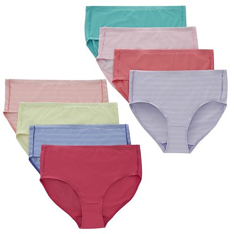 Girls Hanes 8 Pack Ultimate Pure Comfort Microfiber Briefs Underwear