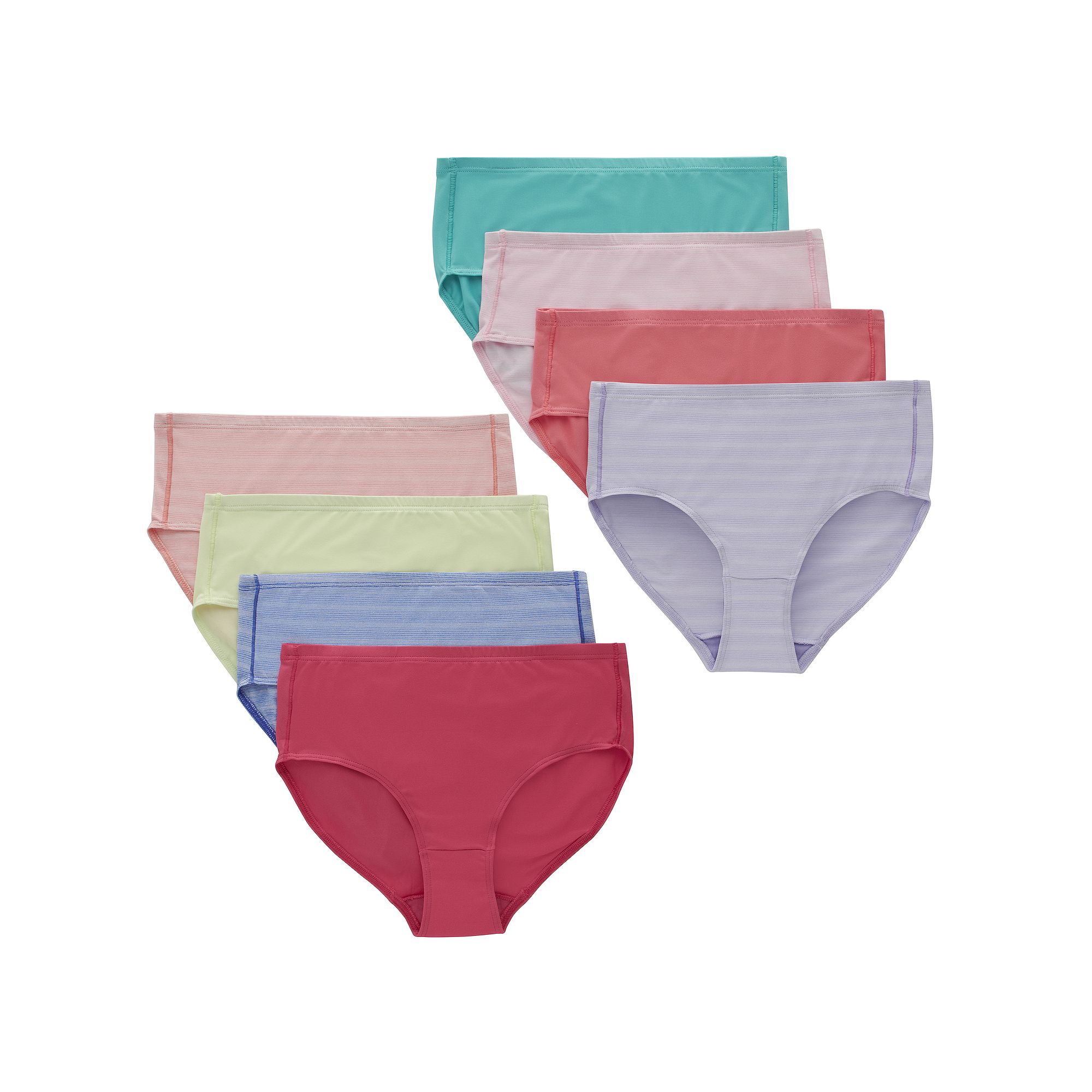 Hanes Ultimate Pure Comfort 8-Pack Girls Microfiber Brief Underwear, Girl