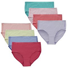Hanes Hipster 8-Pack Underwear Ultimate Girl Pure Comfort Organic Cotton sz  6-14 