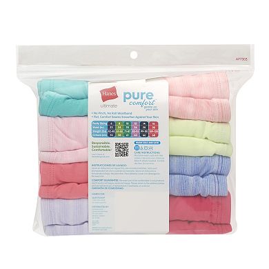 Girls Hanes® 8 Pack Ultimate Pure Comfort Microfiber Briefs Underwear