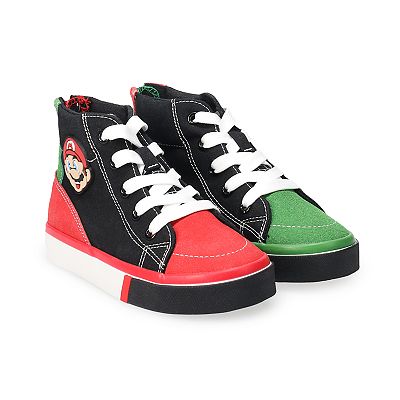 Nintendo Mario Luigi Boys High Top Sneakers