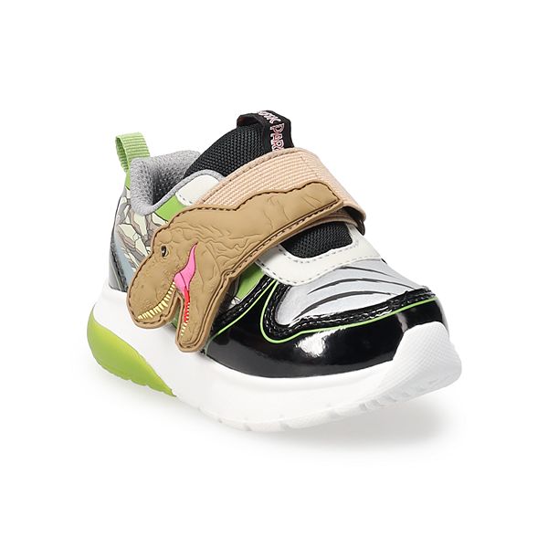Dinosaur Pattern Mesh Luminous Sole Chunky Shoes Trendy Retro Comfy Breathable Sneakers For Boys