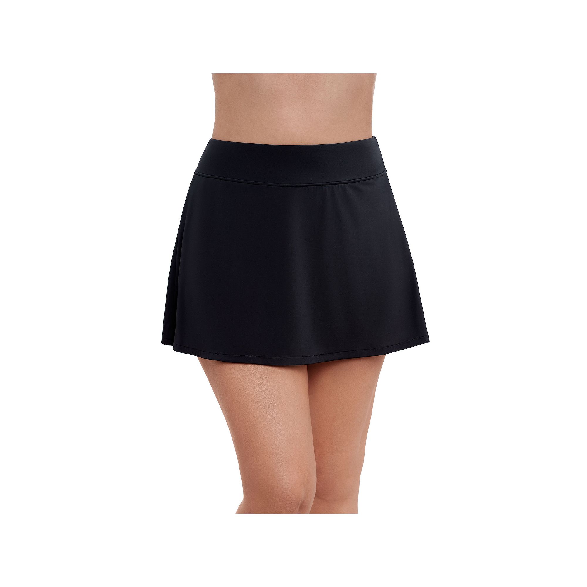Womens Trimshaper Swim Skort, Size: 10, Black