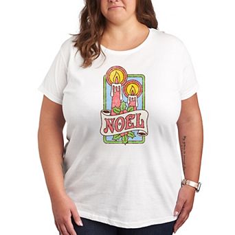 Plus Retro Noel Candles Graphic Tee