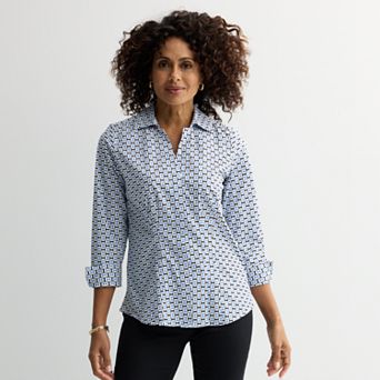Women's Croft & Barrow® Tailored Button-Down Shirt